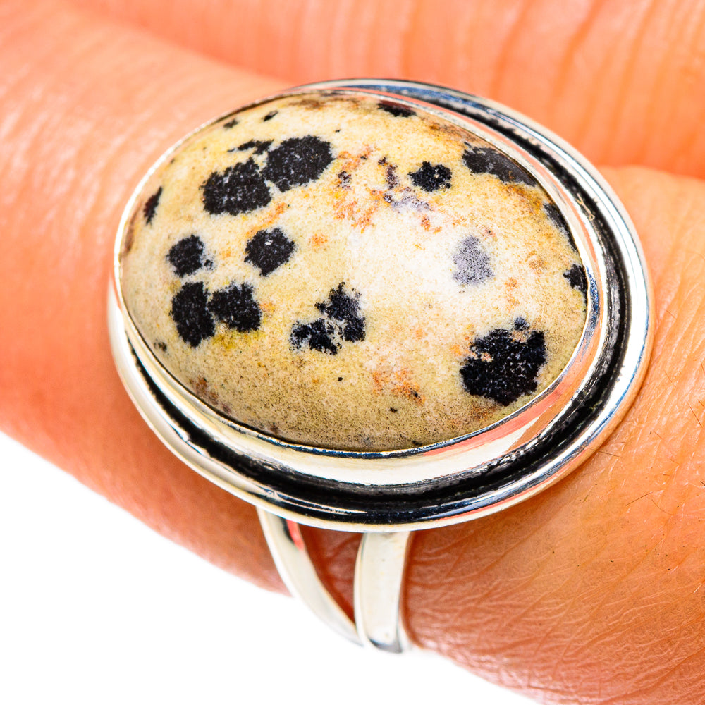 Dalmatian Jasper Rings handcrafted by Anasilvercos - RING85458