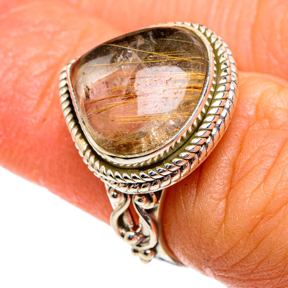 Rutilated Quartz Rings handcrafted by Anasilvercos - RING85478