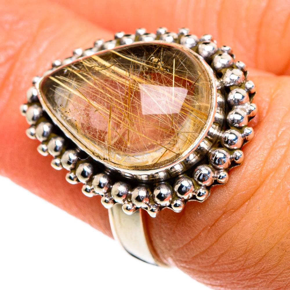 Rutilated Quartz Rings handcrafted by Anasilvercos - RING85479