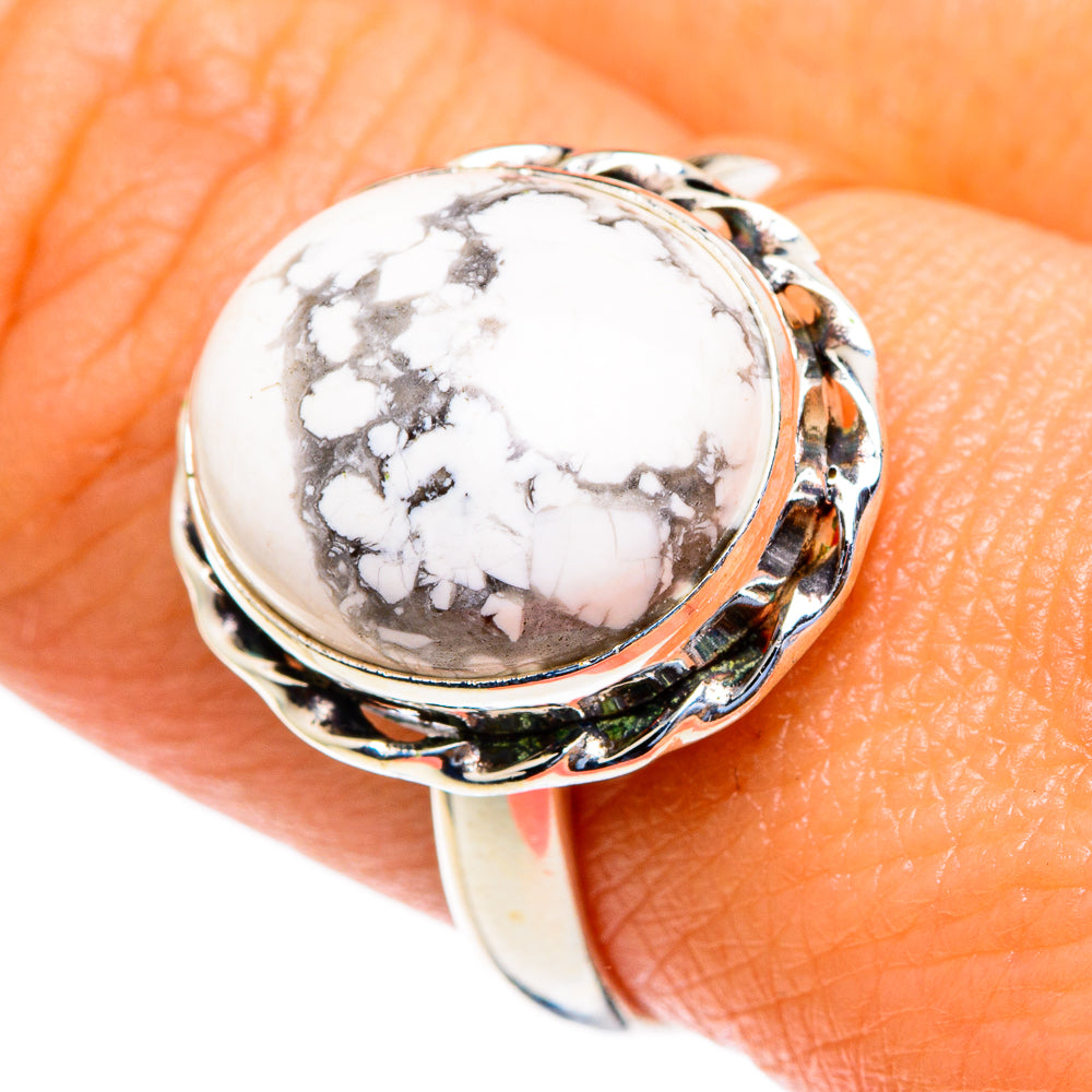 Howlite Rings handcrafted by Anasilvercos - RING85484