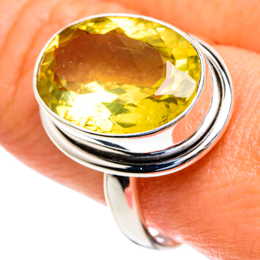 Lemon Quartz Rings handcrafted by Anasilvercos - RING85490