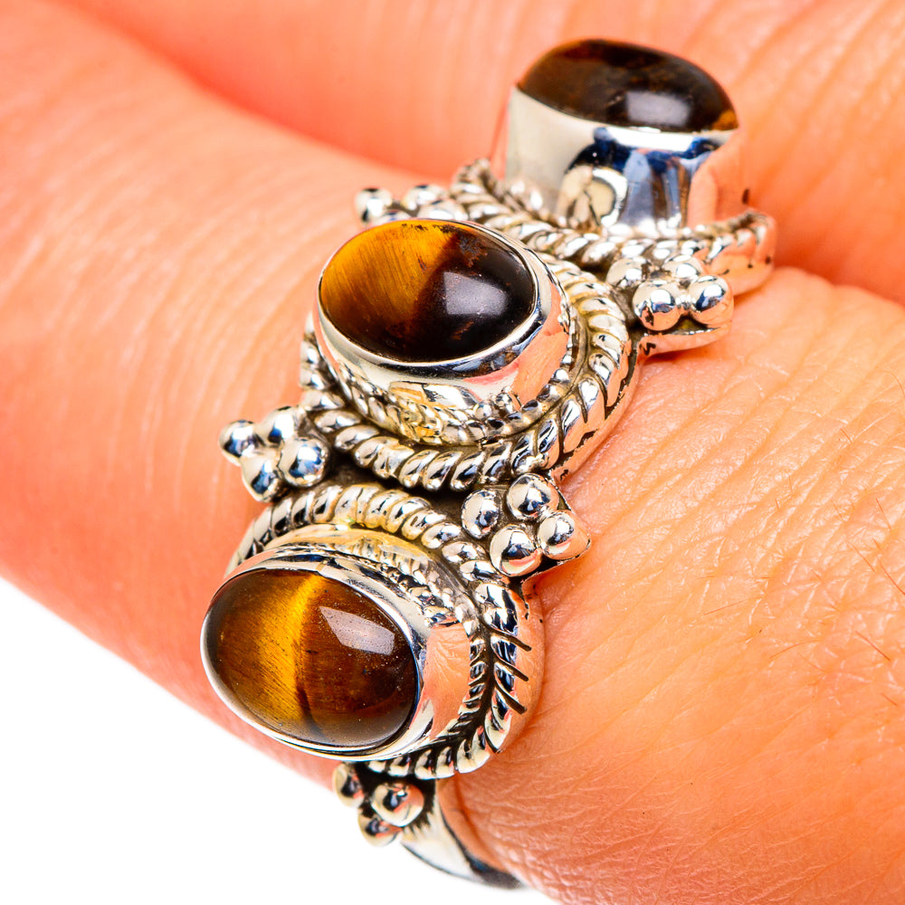 Tiger Eye Rings handcrafted by Anasilvercos - RING85507