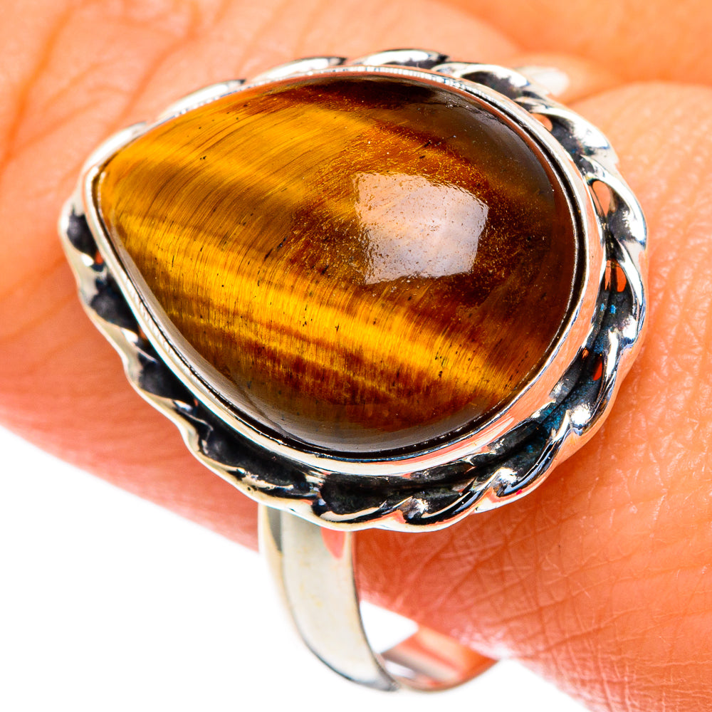 Tiger Eye Rings handcrafted by Anasilvercos - RING85510