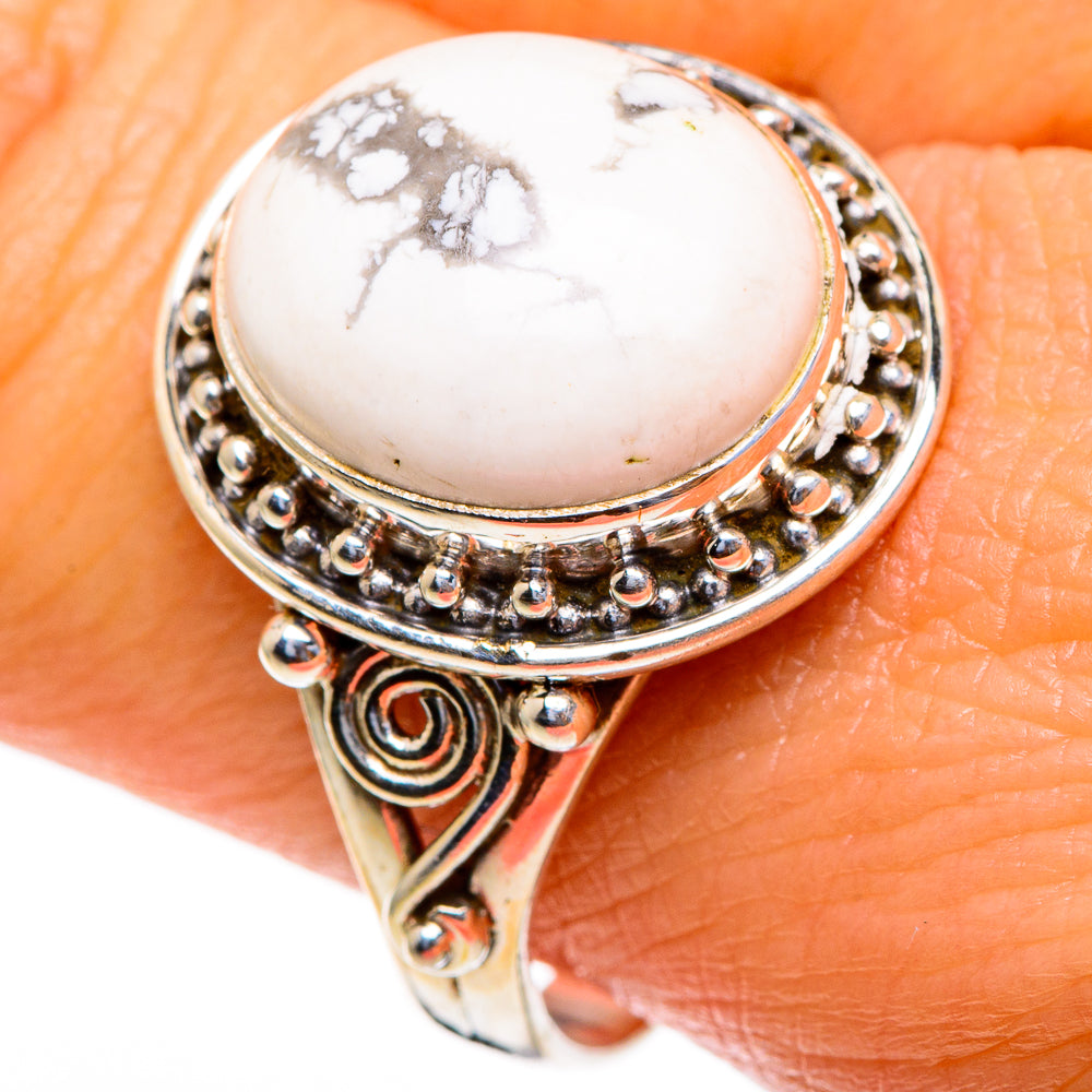 Howlite Rings handcrafted by Anasilvercos - RING85531