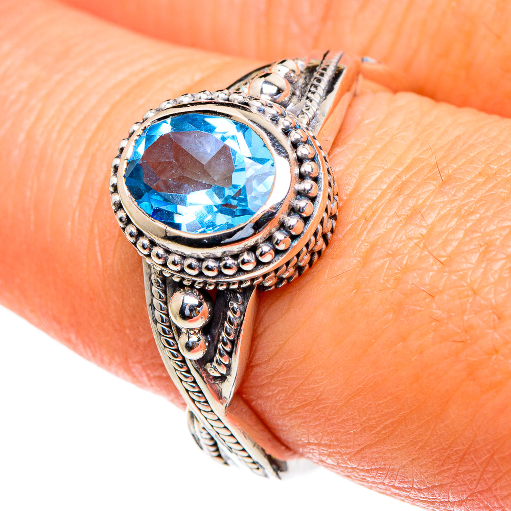 Blue Topaz Rings handcrafted by Anasilvercos - RING85537