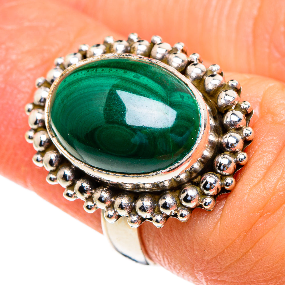 Malachite Rings handcrafted by Anasilvercos - RING85544