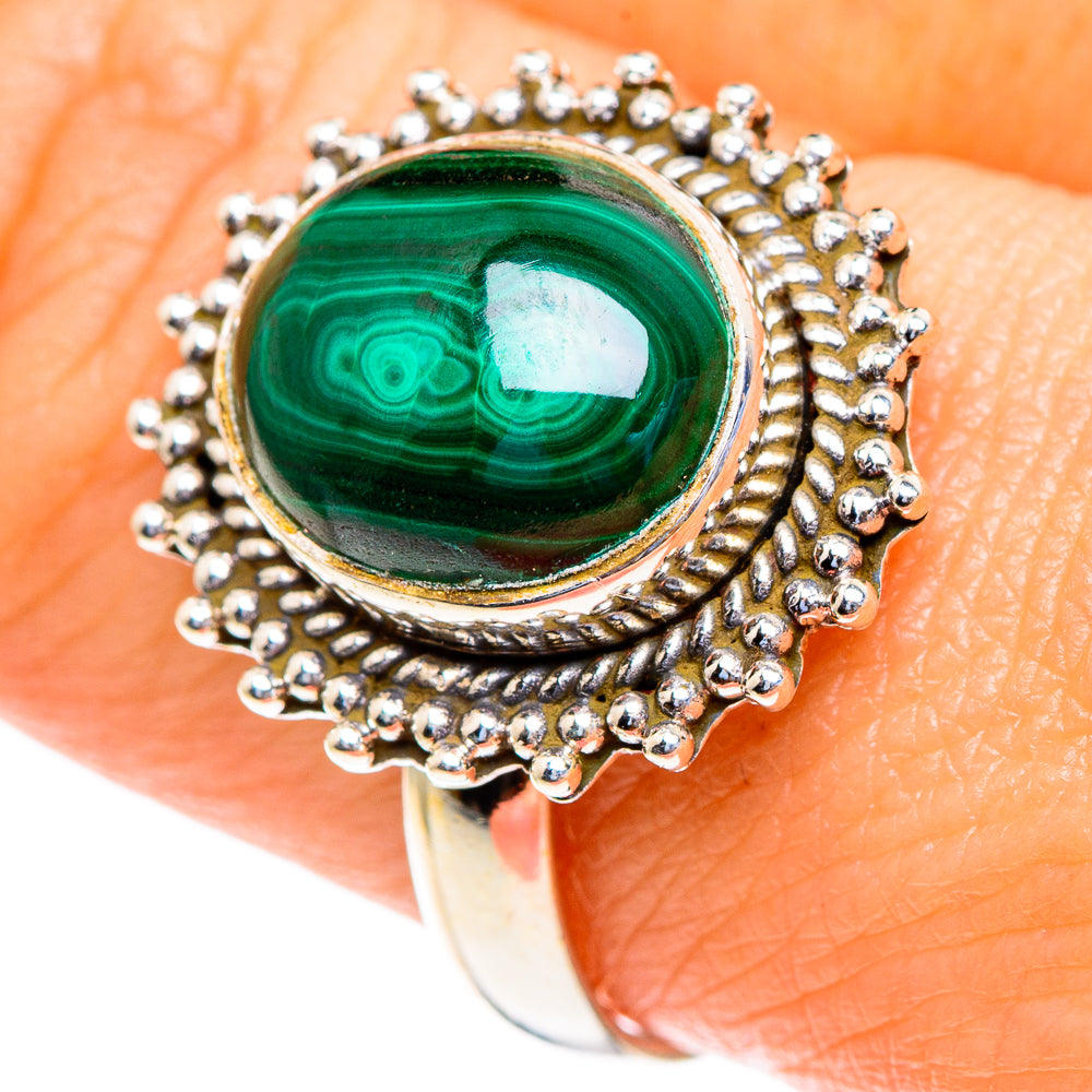 Malachite Rings handcrafted by Anasilvercos - RING85586