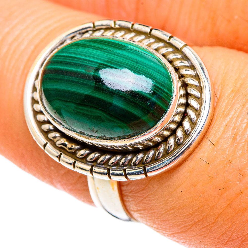 Malachite Rings handcrafted by Anasilvercos - RING85587