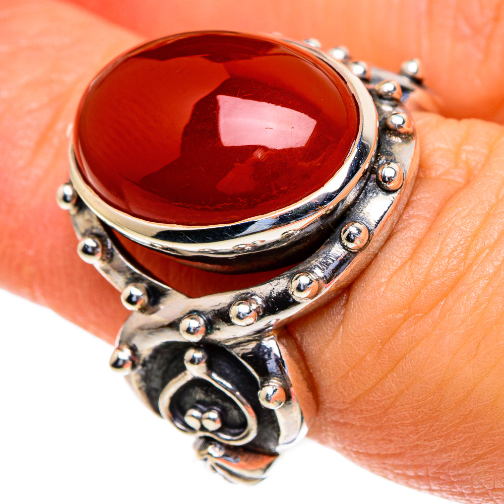 Red Onyx Rings handcrafted by Anasilvercos - RING85599