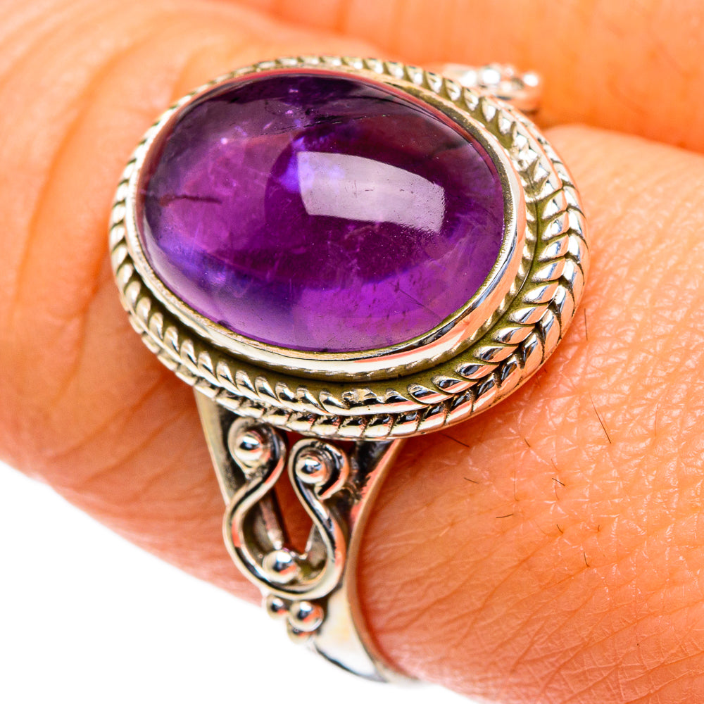 Amethyst Rings handcrafted by Anasilvercos - RING85609