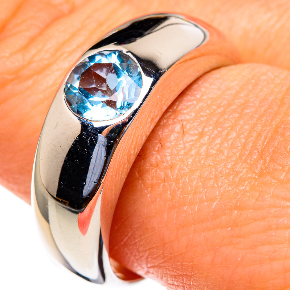 Blue Topaz Rings handcrafted by Anasilvercos - RING85625
