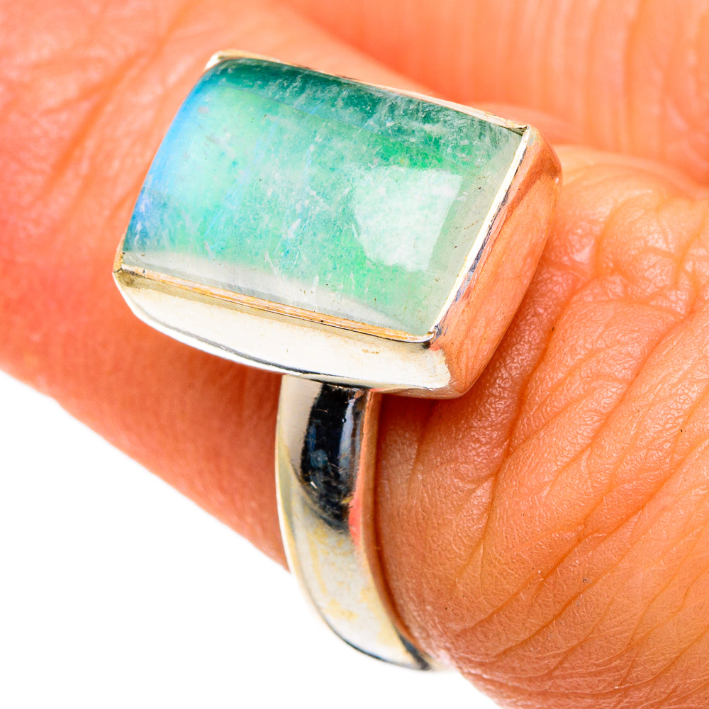 Green Moonstone Rings handcrafted by Anasilvercos - RING85632