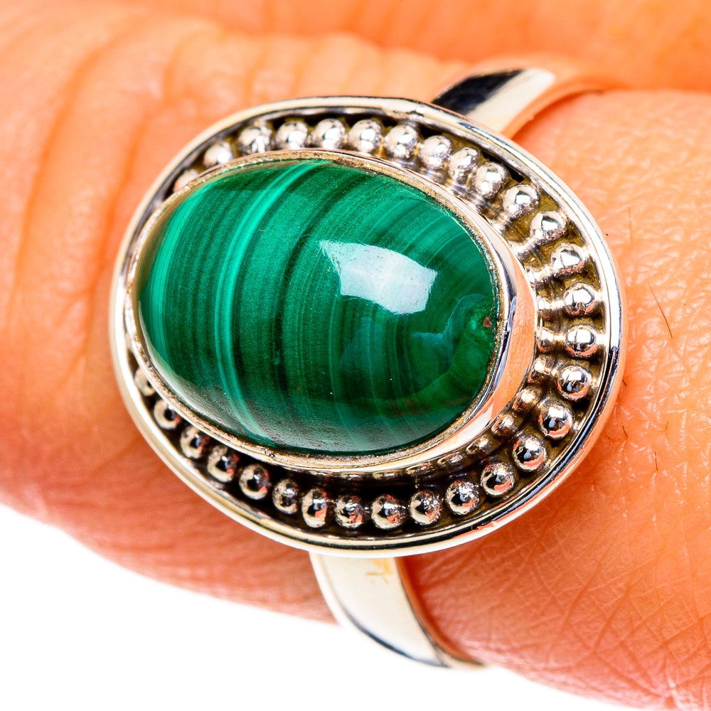 Malachite Rings handcrafted by Anasilvercos - RING85633