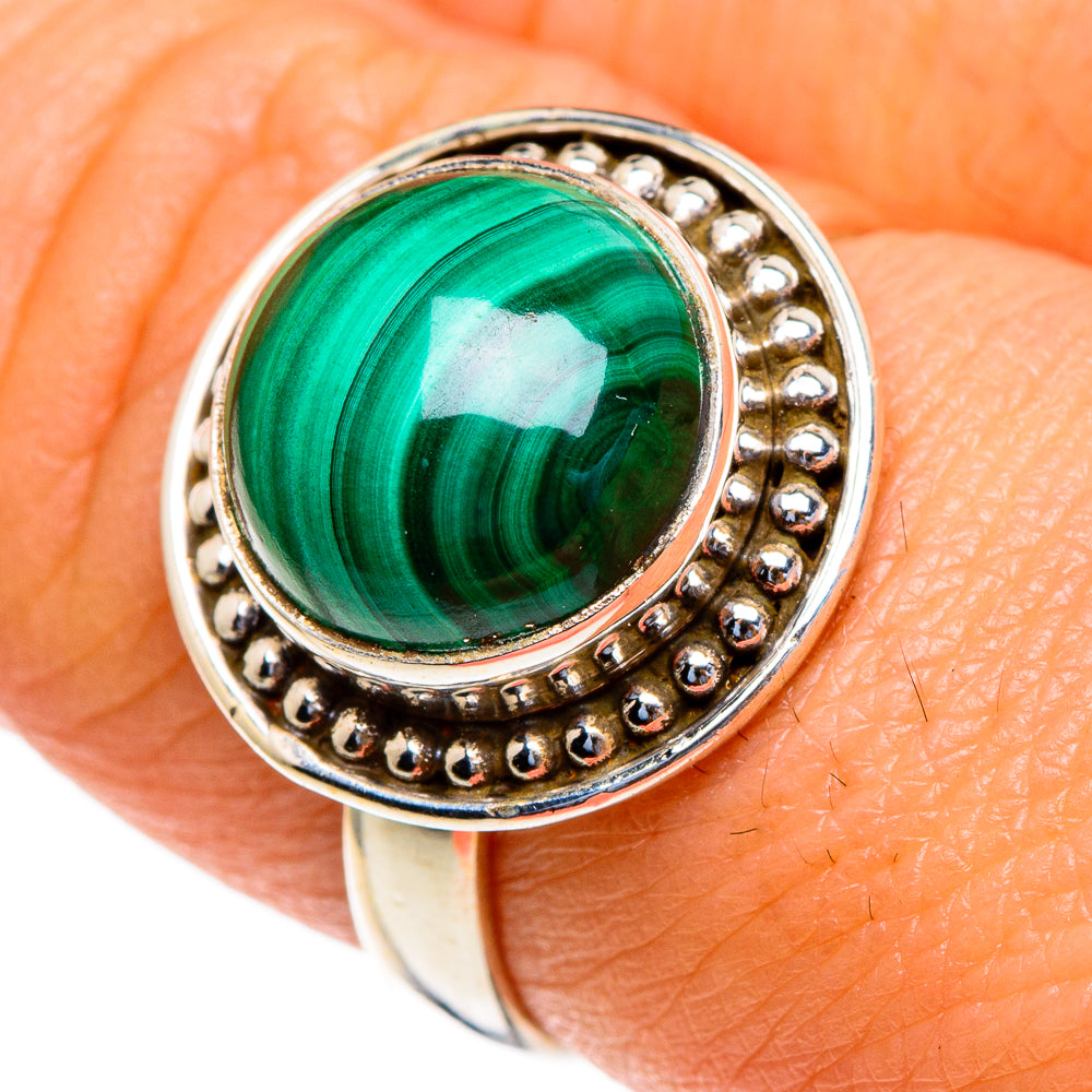 Malachite Rings handcrafted by Anasilvercos - RING85635