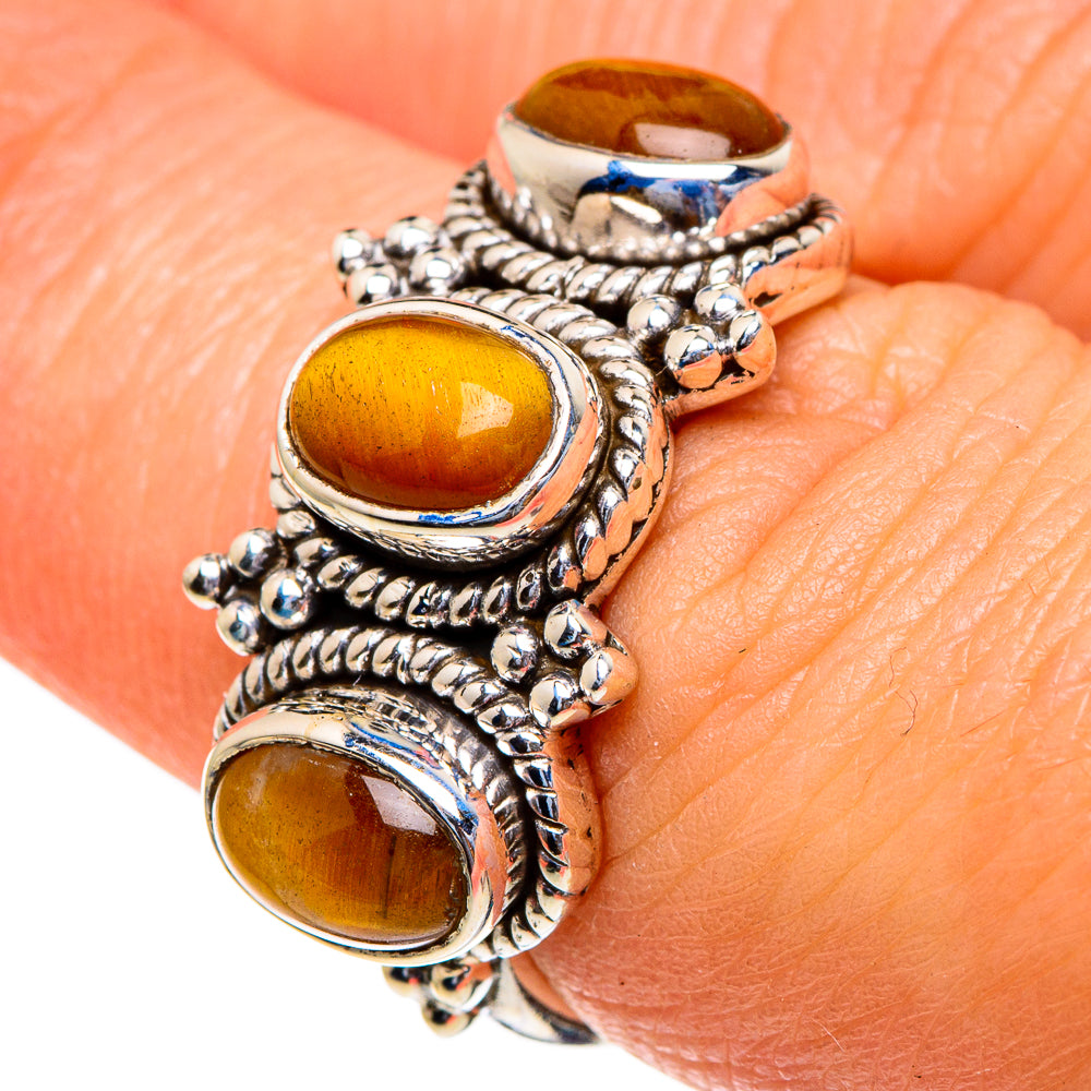 Tiger Eye Rings handcrafted by Anasilvercos - RING85640