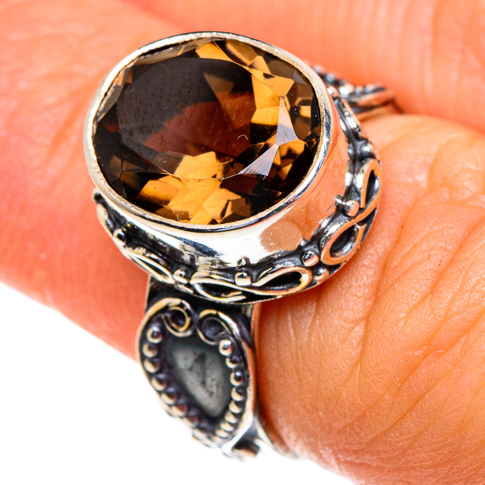 Smoky Quartz Rings handcrafted by Anasilvercos - RING85643