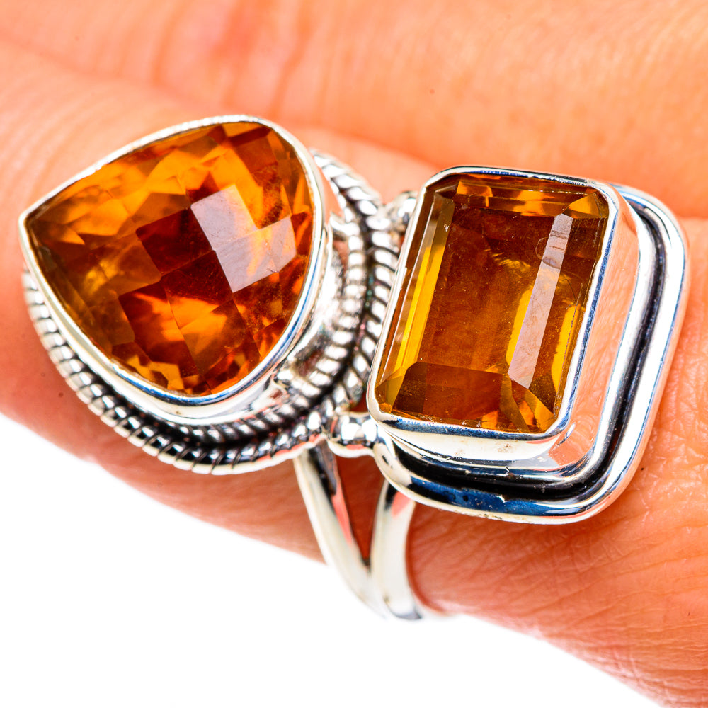 Mandarin Citrine Rings handcrafted by Anasilvercos - RING85648
