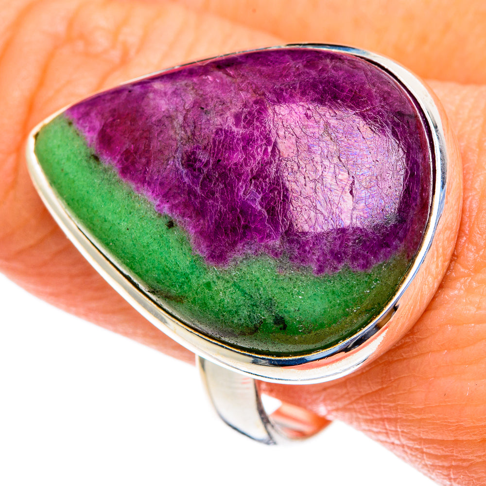 Ruby Zoisite Rings handcrafted by Anasilvercos - RING85657