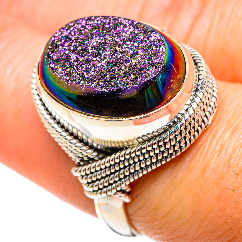 Titanium Druzy Rings handcrafted by Anasilvercos - RING85658