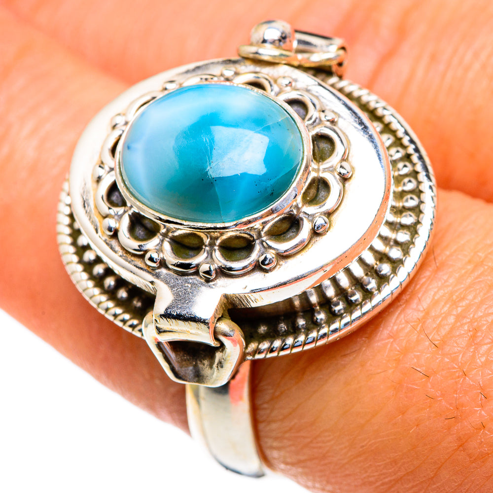 Larimar Rings handcrafted by Anasilvercos - RING85666