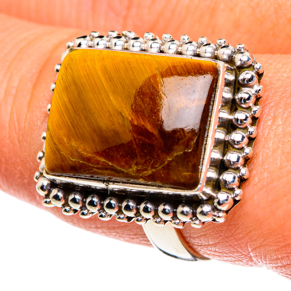 Tiger Eye Rings handcrafted by Anasilvercos - RING85678