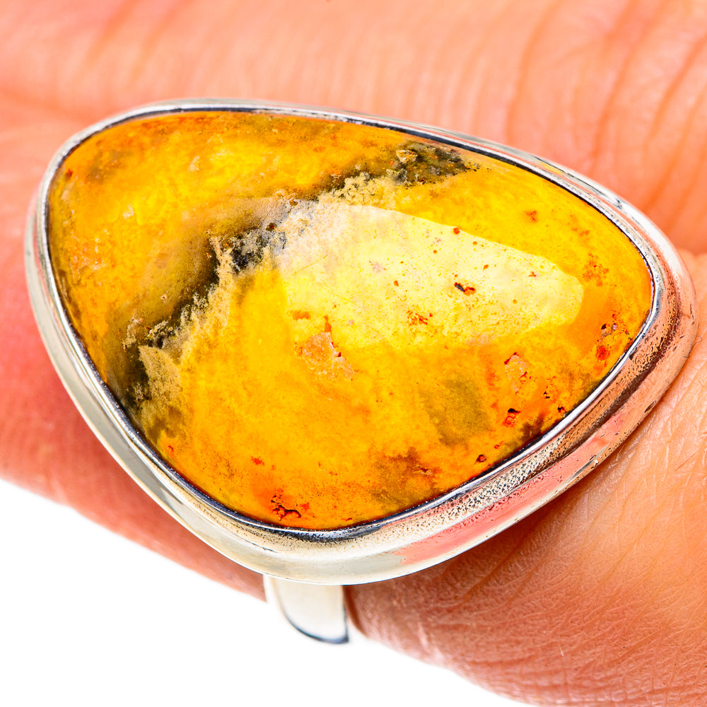 Bumble Bee Jasper Rings handcrafted by Anasilvercos - RING85689