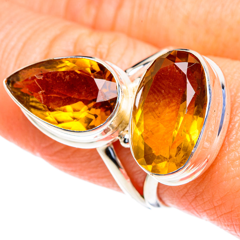 Mandarin Citrine Rings handcrafted by Anasilvercos - RING85703