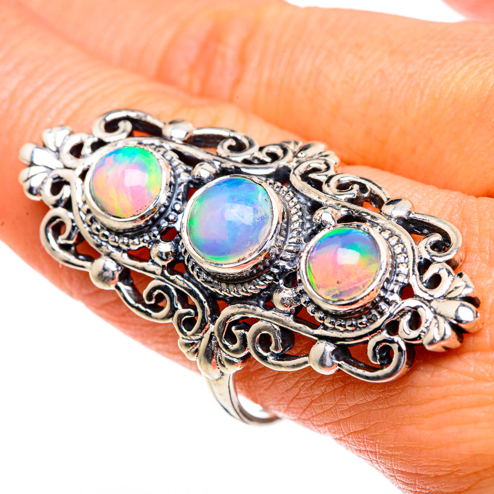 Ethiopian Opal Rings handcrafted by Anasilvercos - RING85707