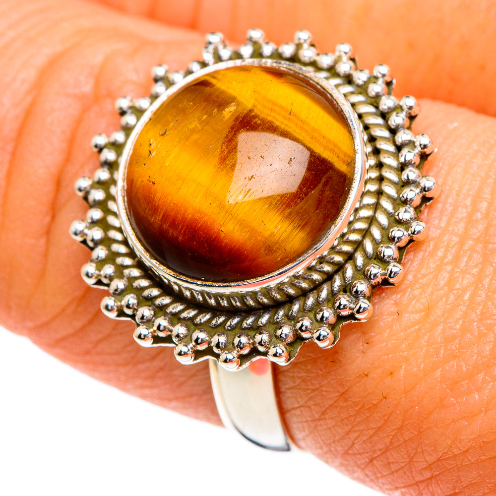 Tiger Eye Rings handcrafted by Anasilvercos - RING85737