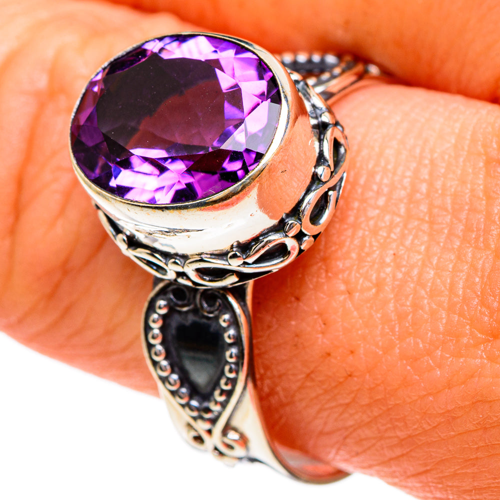 Amethyst Rings handcrafted by Anasilvercos - RING85750