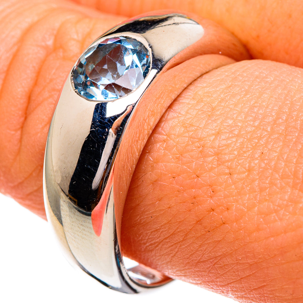 Blue Topaz Rings handcrafted by Anasilvercos - RING85766