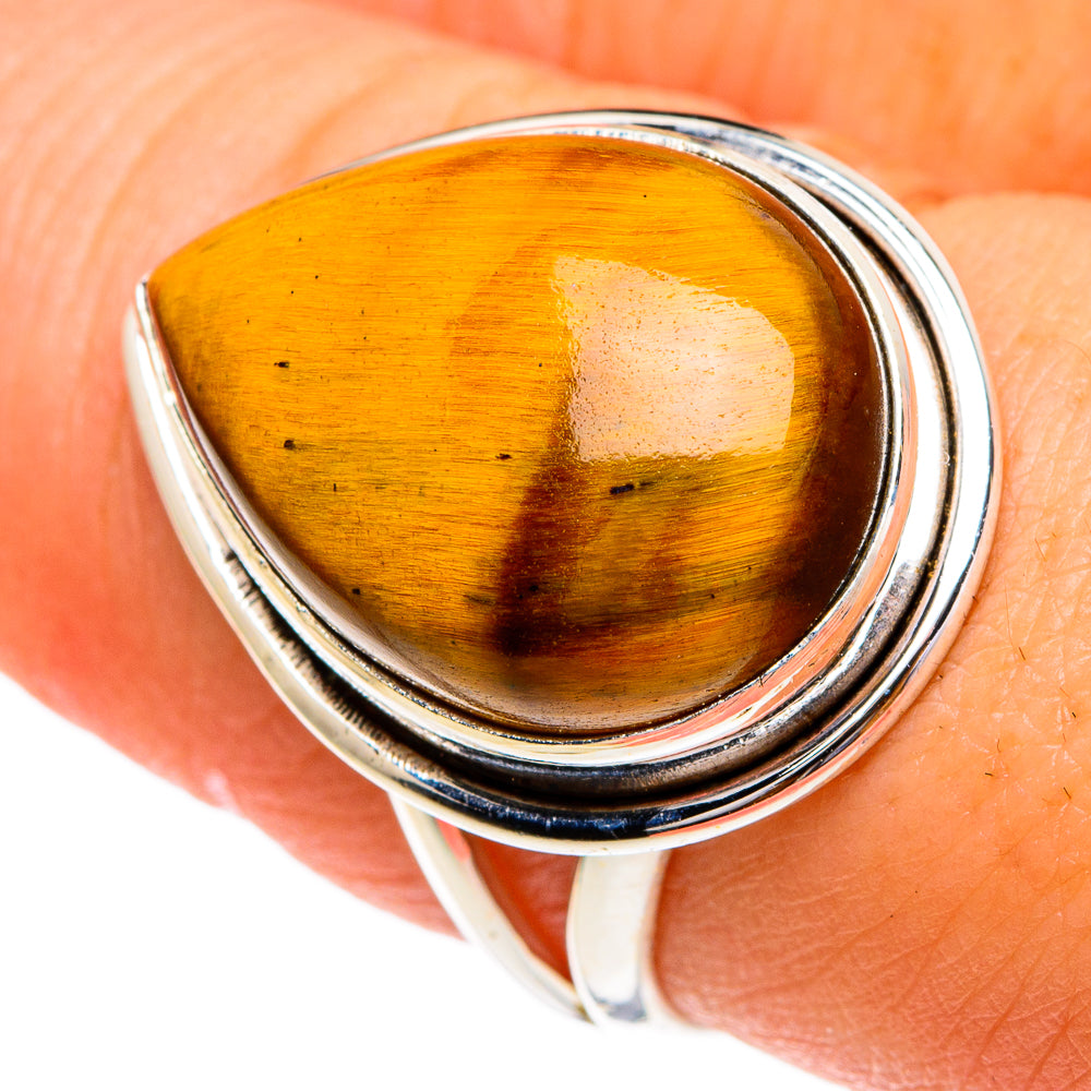 Tiger Eye Rings handcrafted by Anasilvercos - RING85779