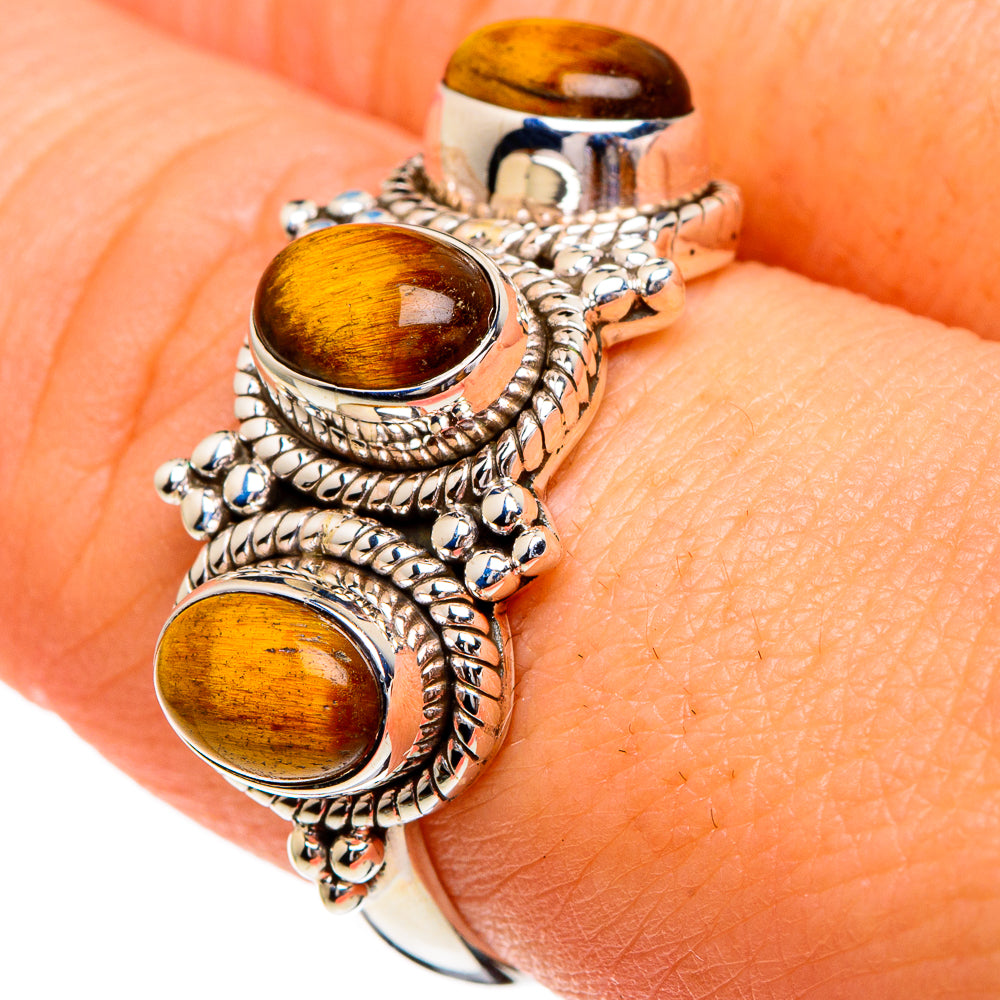 Tiger Eye Rings handcrafted by Anasilvercos - RING85781