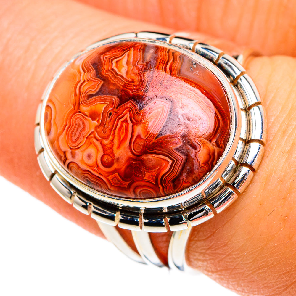 Crazy Lace Agate Rings handcrafted by Anasilvercos - RING85784