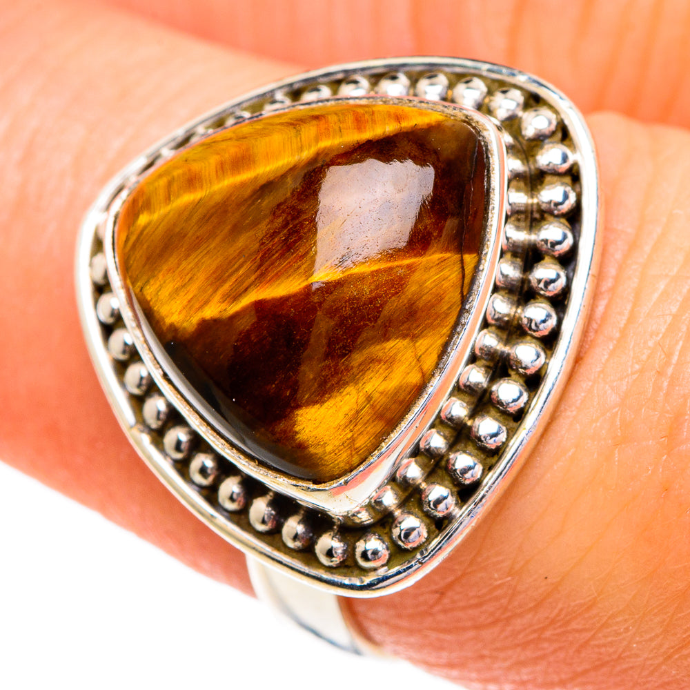 Tiger Eye Rings handcrafted by Anasilvercos - RING85828