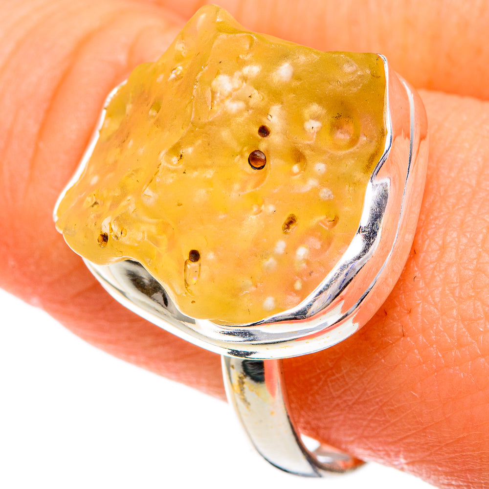 Libyan Desert Glass Rings handcrafted by Anasilvercos - RING85835