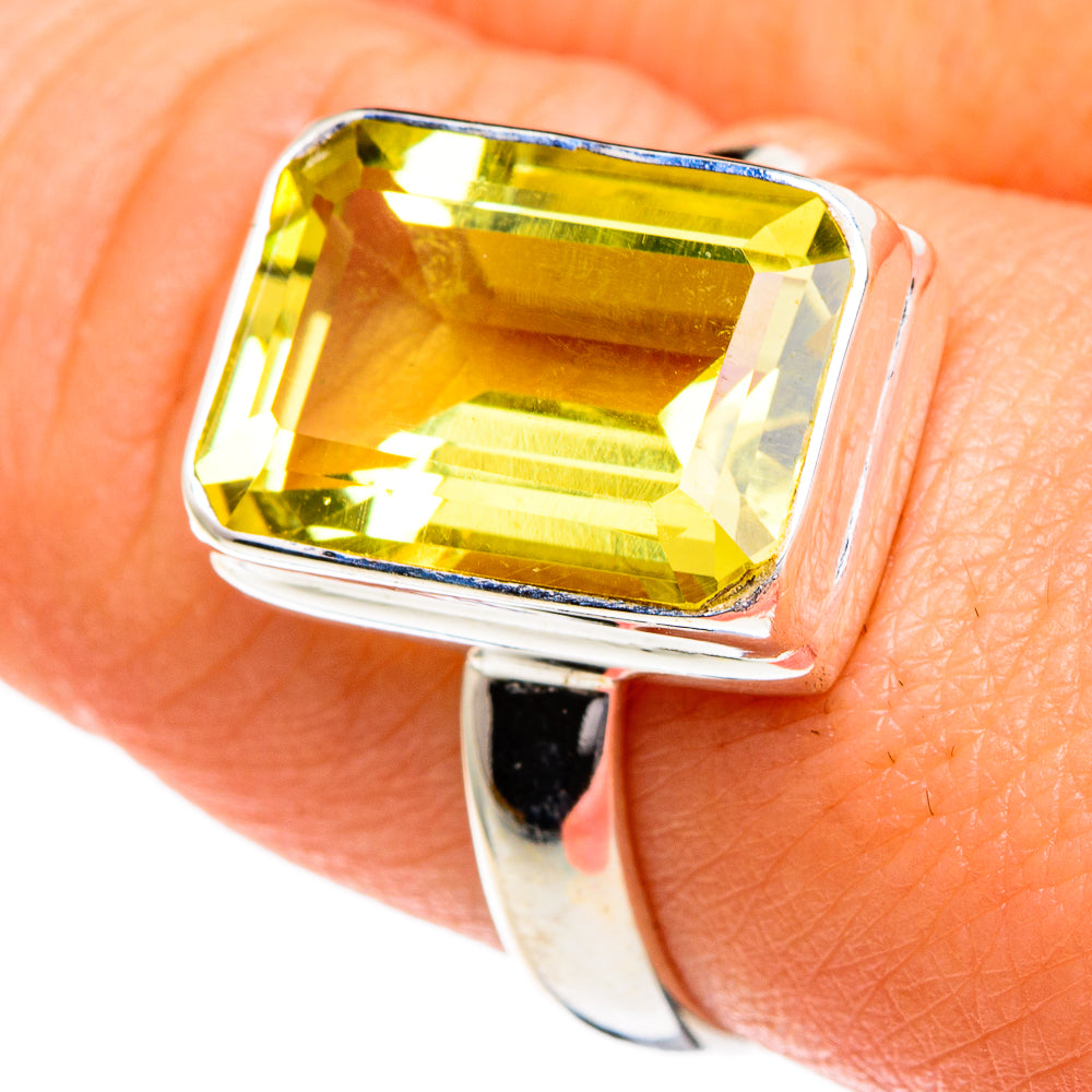 Lemon Quartz Rings handcrafted by Anasilvercos - RING85856