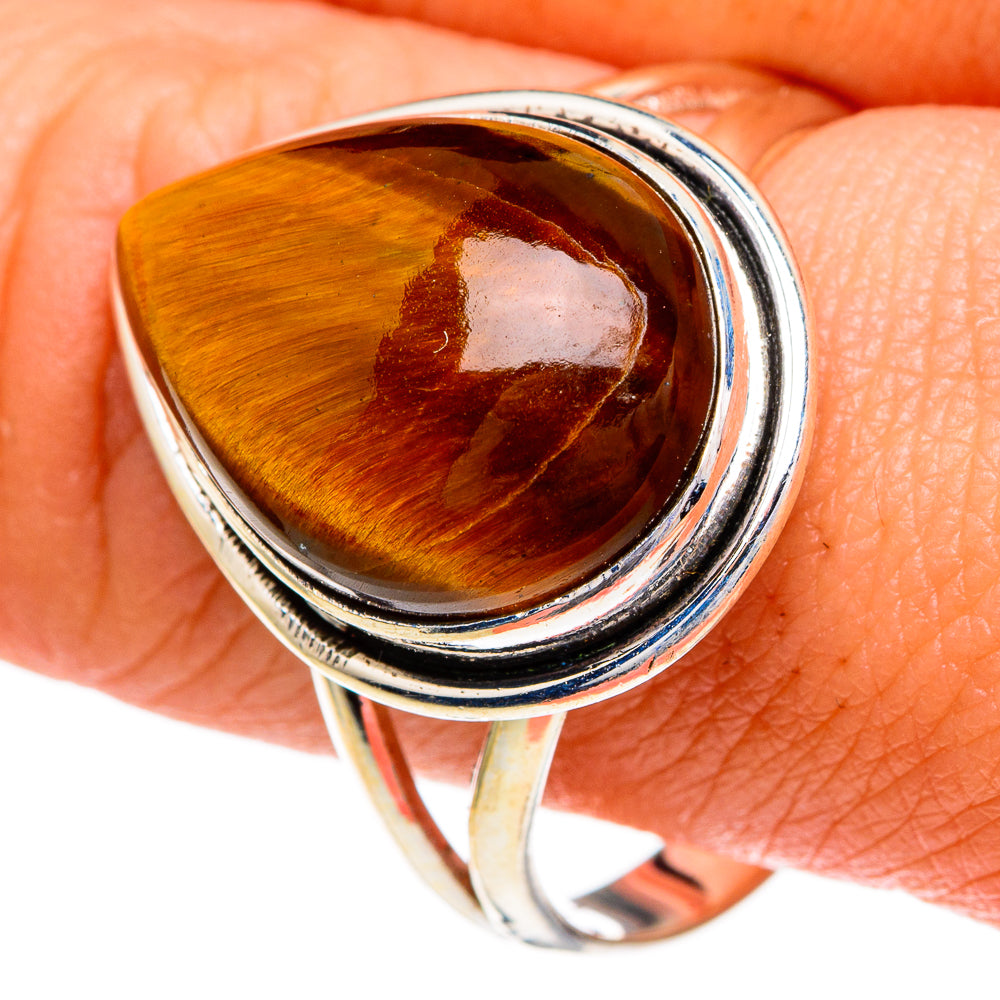 Tiger Eye Rings handcrafted by Anasilvercos - RING85878