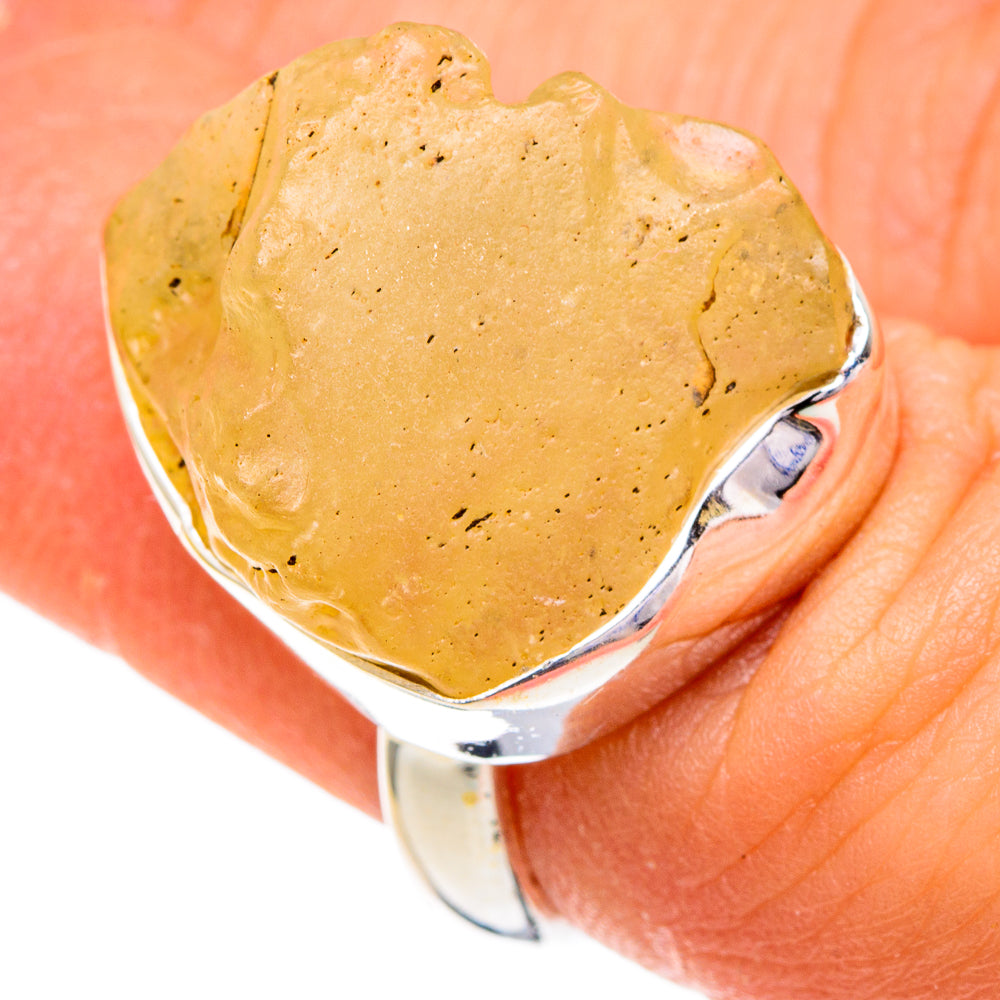 Libyan Desert Glass Rings handcrafted by Anasilvercos - RING85882