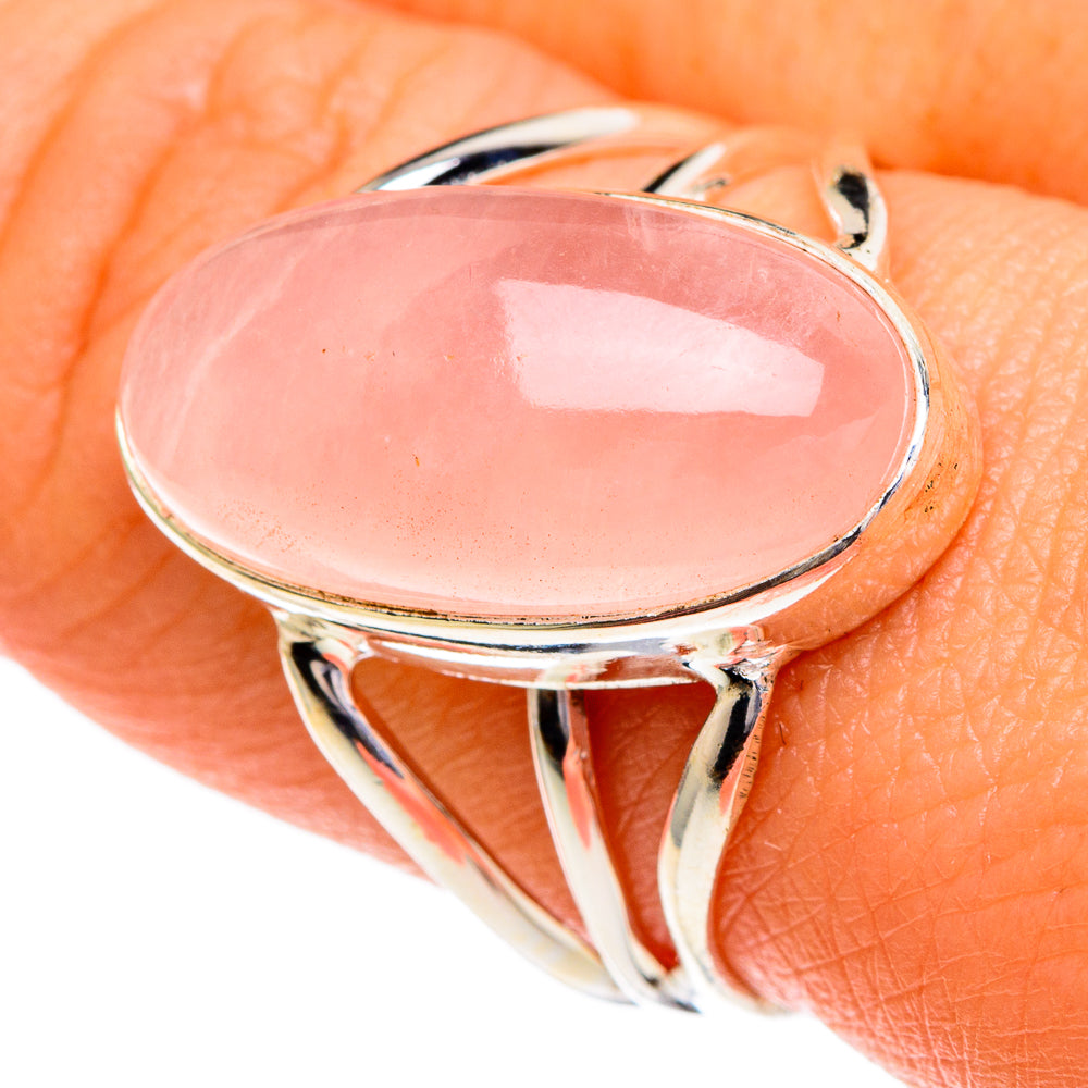 Rose Quartz Rings handcrafted by Anasilvercos - RING85887