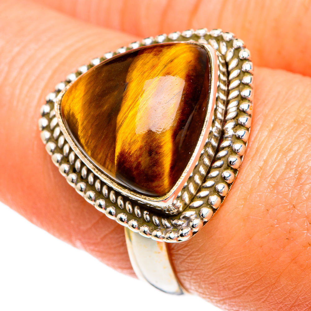 Tiger Eye Rings handcrafted by Anasilvercos - RING85927