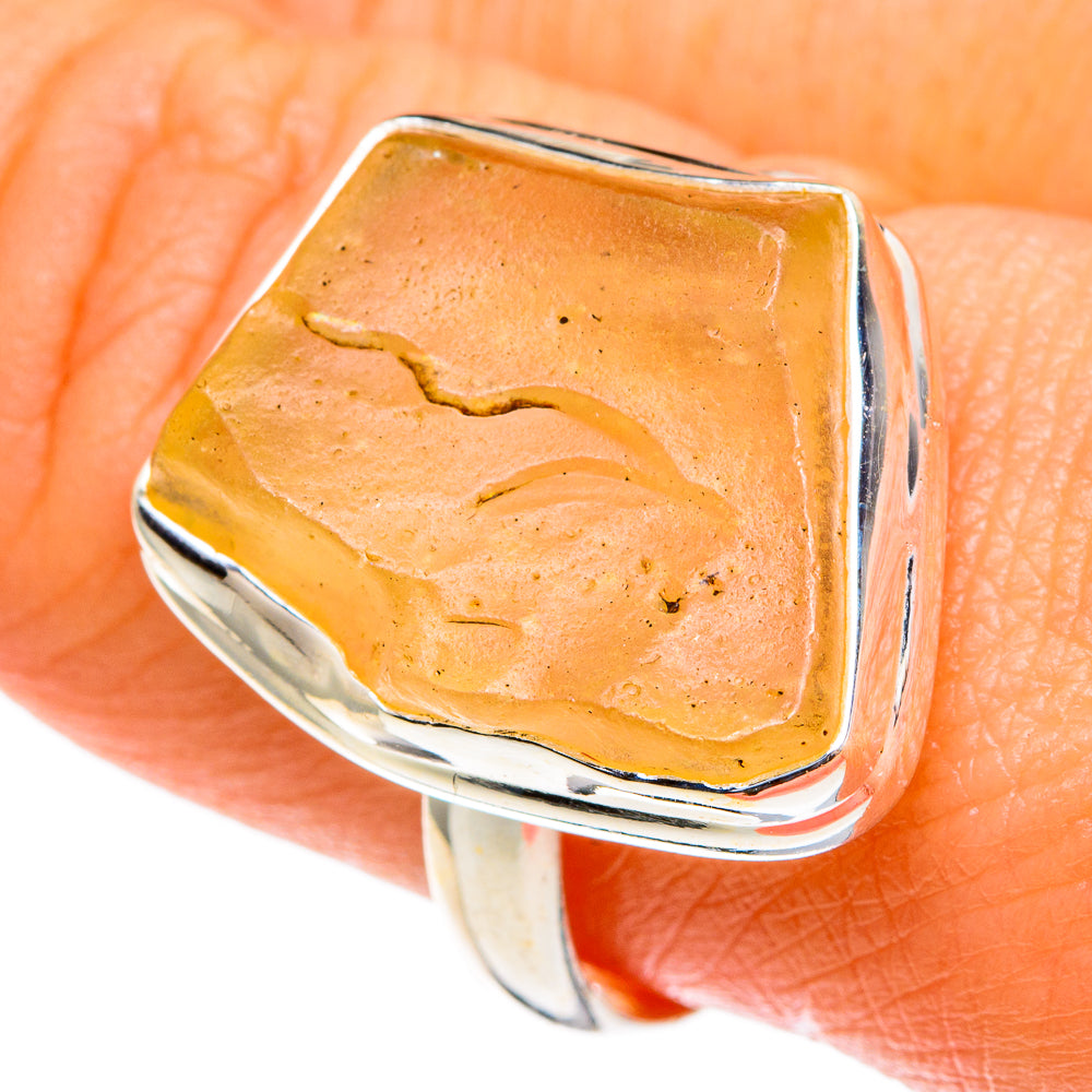 Libyan Desert Glass Rings handcrafted by Anasilvercos - RING85931