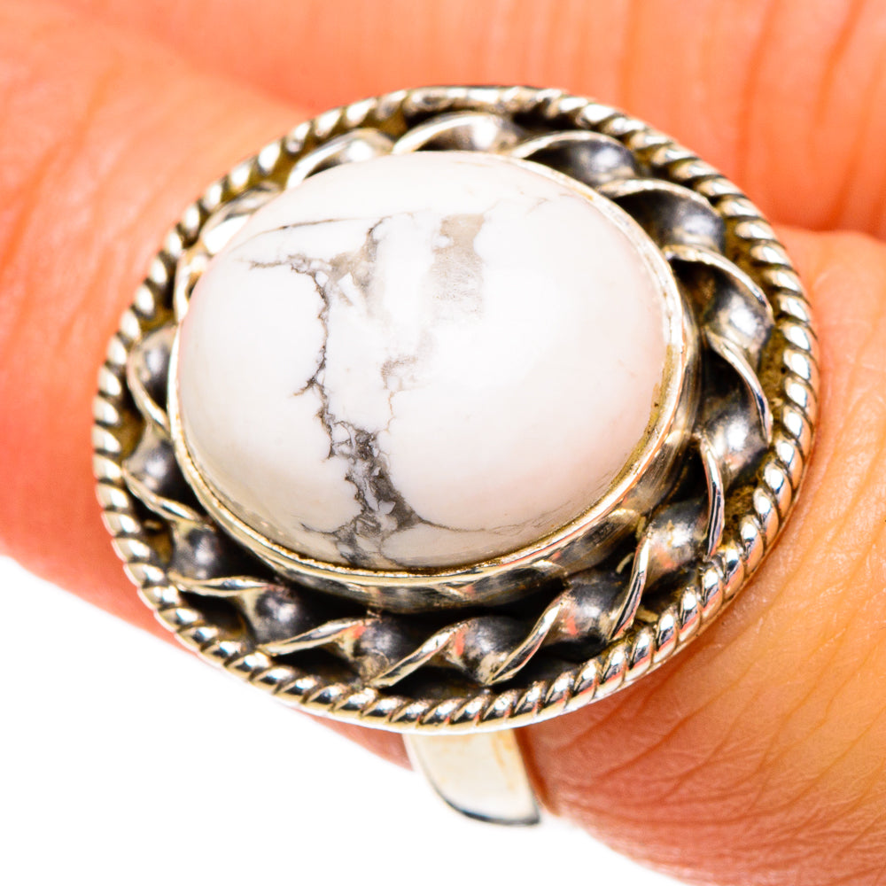 Howlite Rings handcrafted by Anasilvercos - RING85951