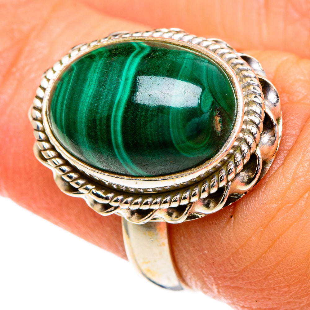 Malachite Rings handcrafted by Anasilvercos - RING85966