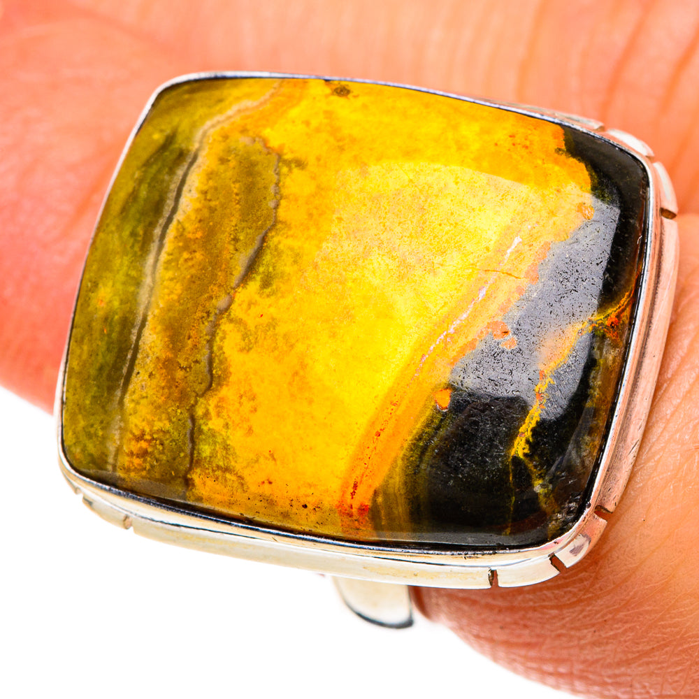 Bumble Bee Jasper Rings handcrafted by Anasilvercos - RING85988