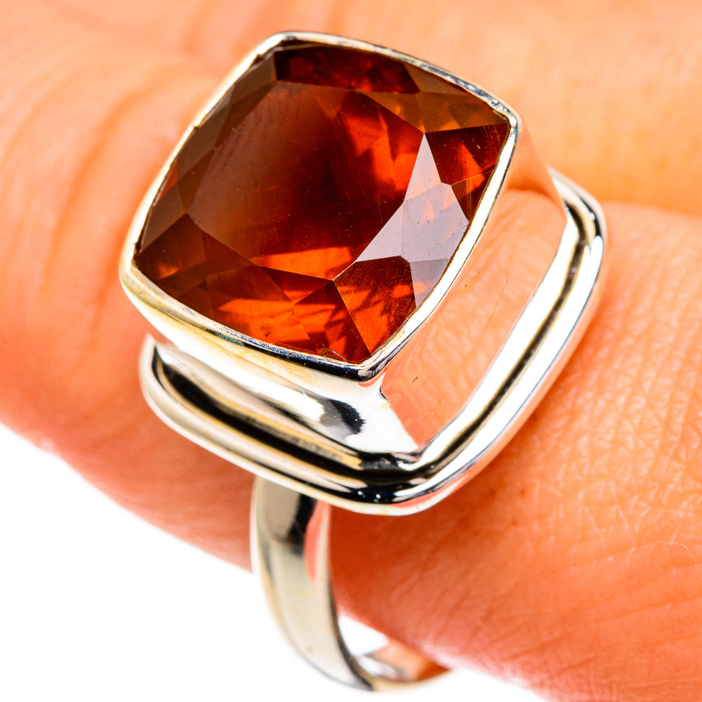 Mandarin Citrine Rings handcrafted by Anasilvercos - RING86008