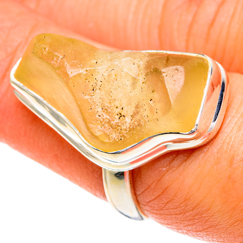 Libyan Desert Glass Rings handcrafted by Anasilvercos - RING86009