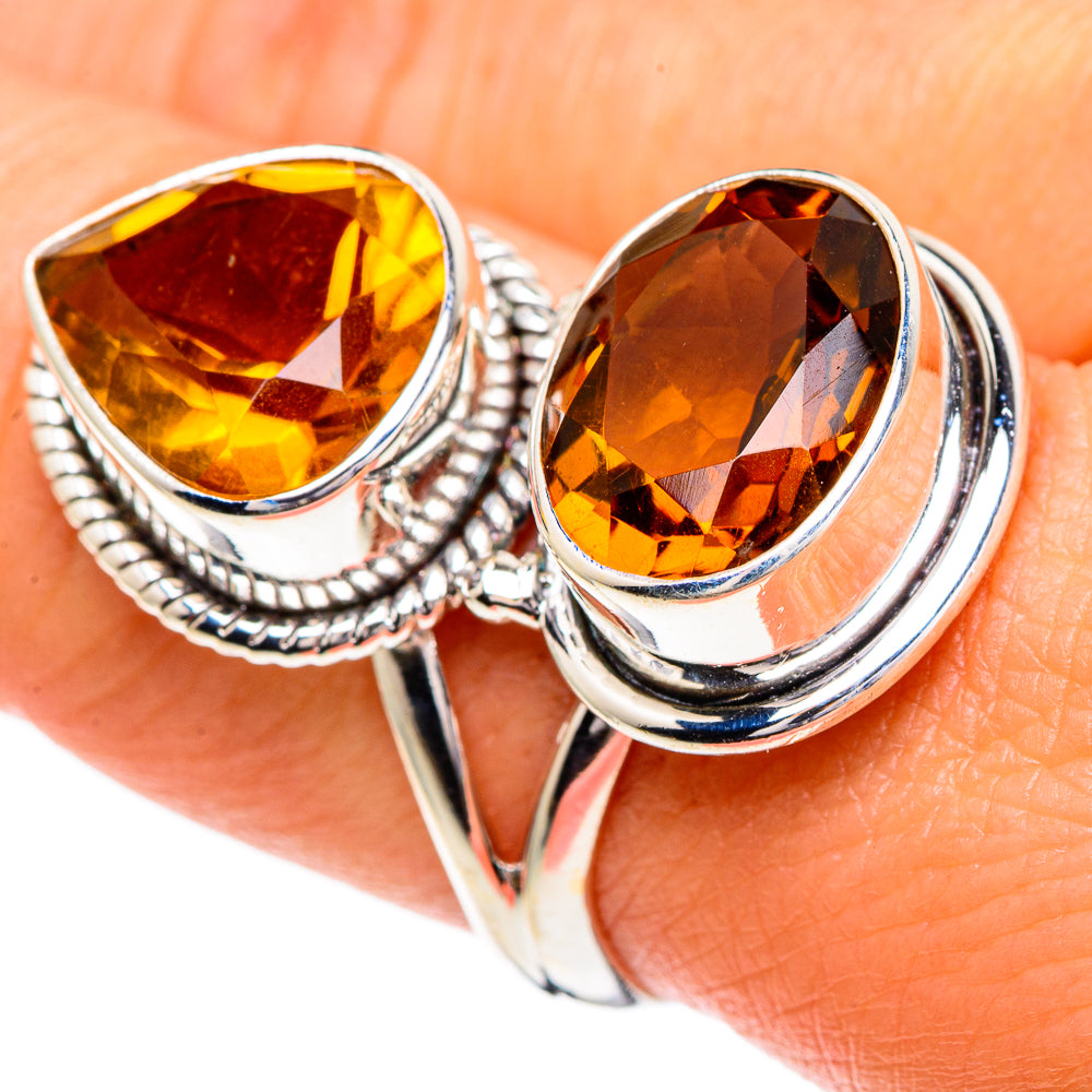 Mandarin Citrine Rings handcrafted by Anasilvercos - RING86015