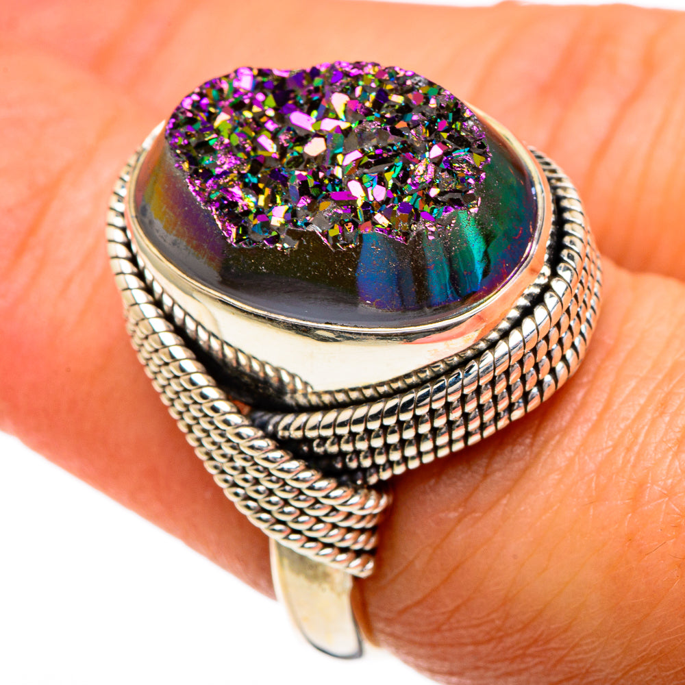 Titanium Druzy Rings handcrafted by Anasilvercos - RING86016
