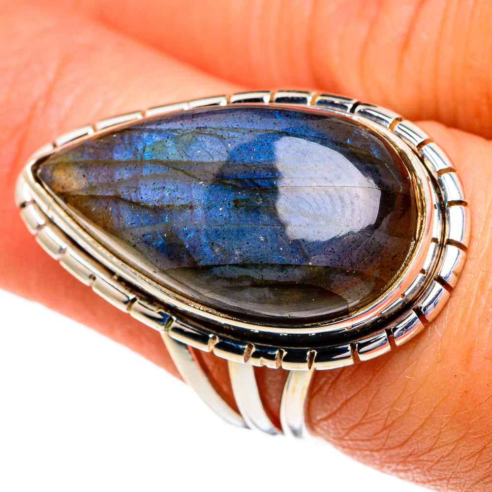 Labradorite Rings handcrafted by Anasilvercos - RING86023